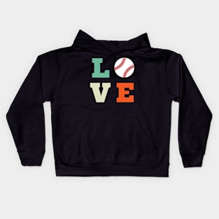 I Love Baseball Kids Hoodie